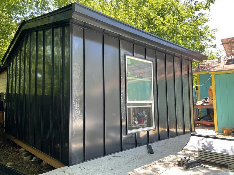 Black standing seam metal wall panels for Metal Roof Installation in Sacramento